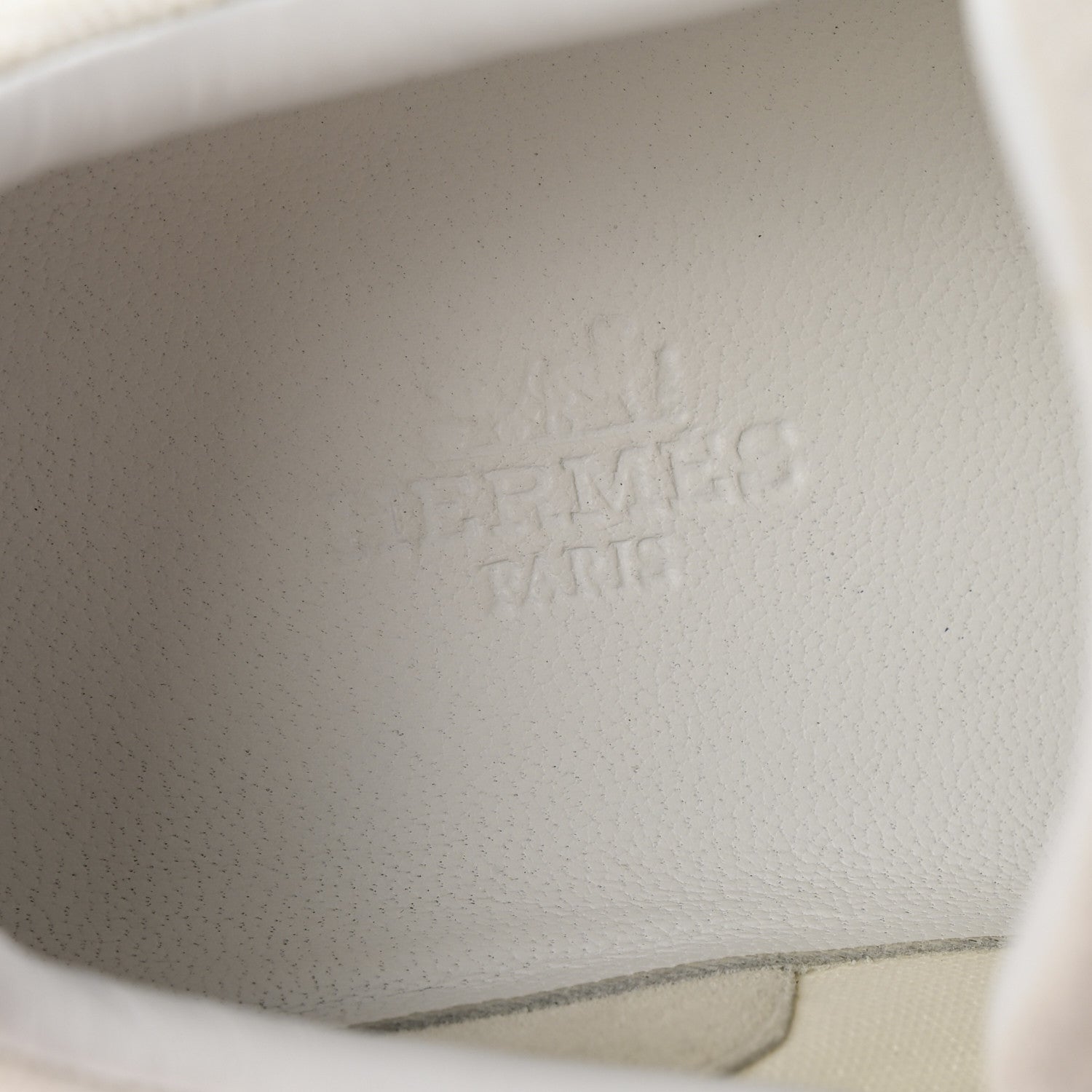 Hermes Graphic Mesh Suede Goatskin Womens Bouncing Sneakers  36 White 8 of 10
