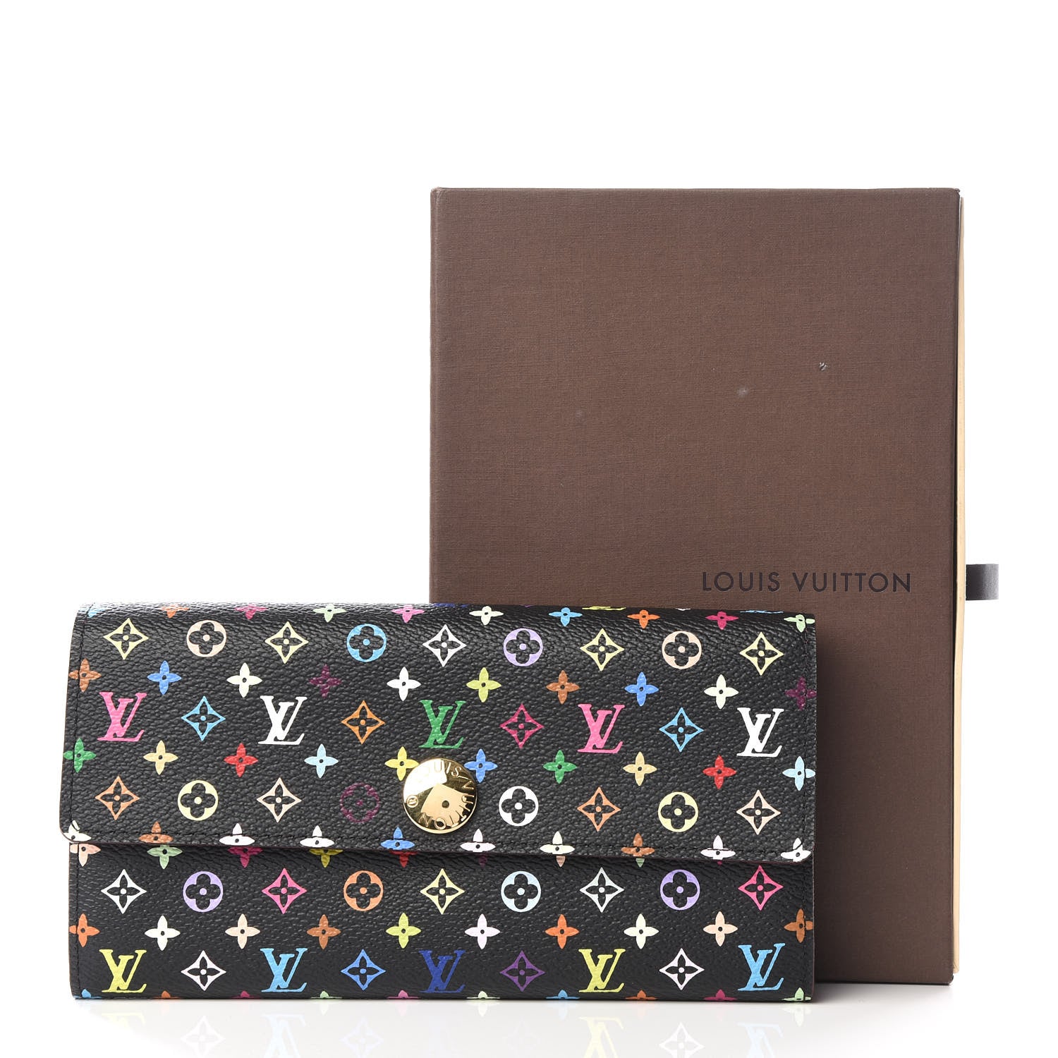 Louis Vuitton Monogram Multicolor Sarah Wallet Black Grenade 10 of 10