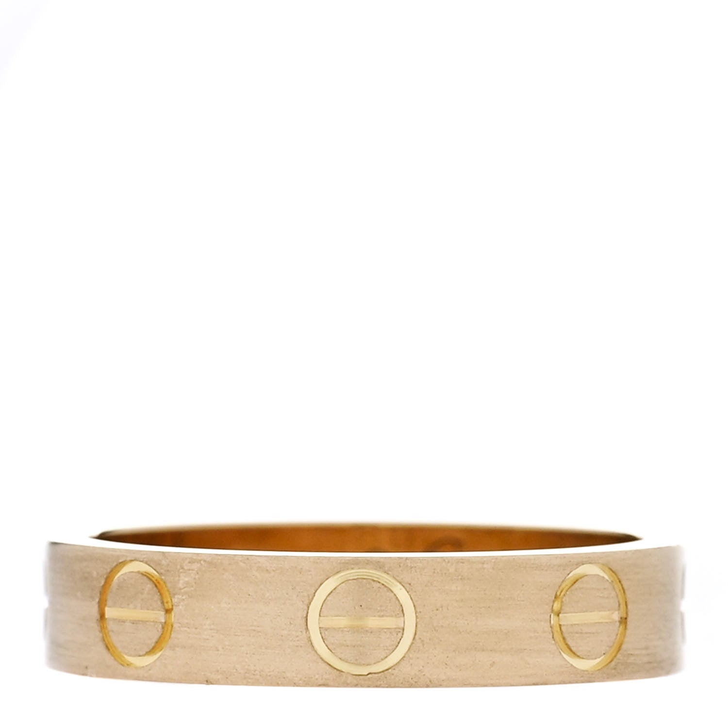 Cartier 18K Yellow Gold 3.5mm Brushed Finish LOVE Wedding Band Ring 48 4.5 1 of 5