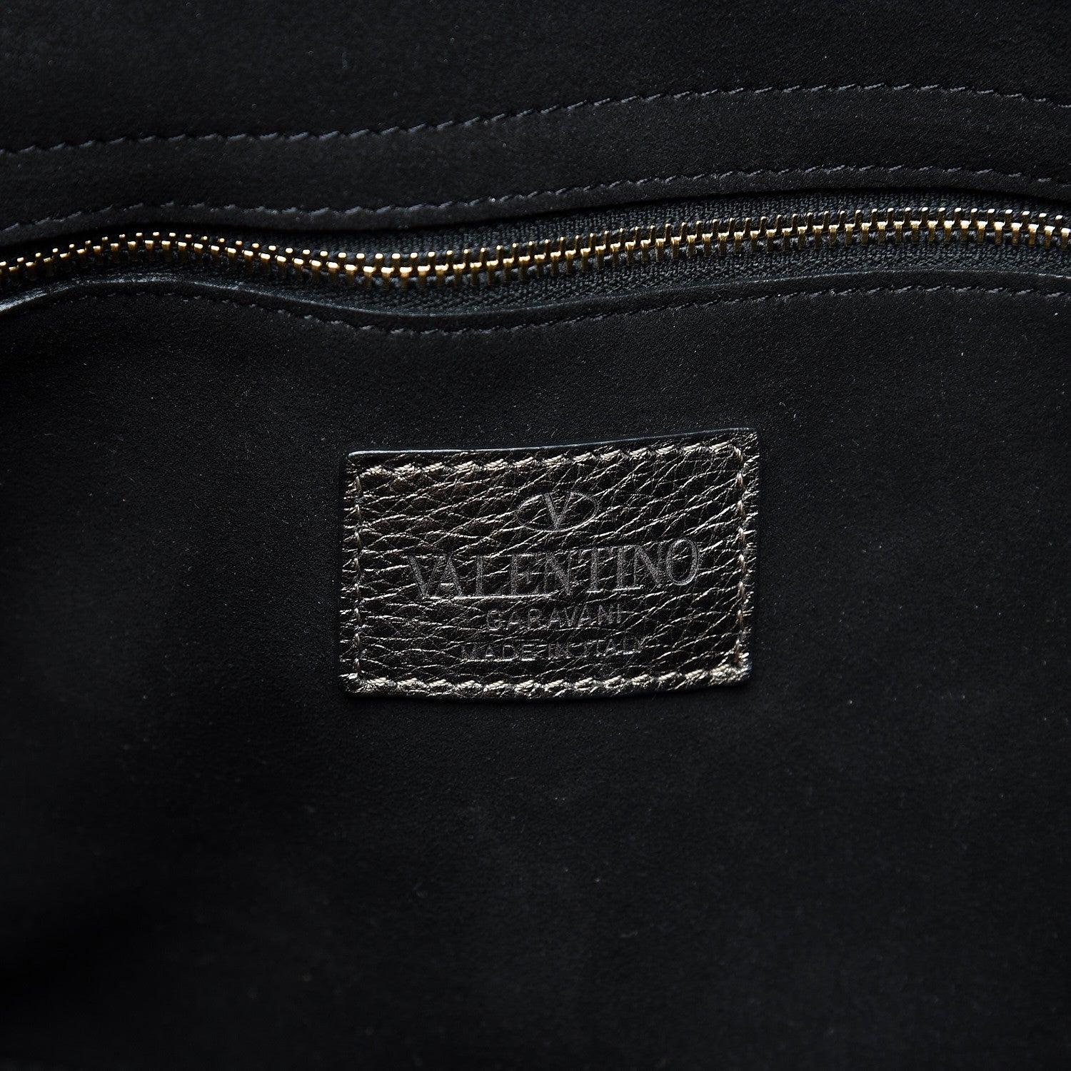 Valentino Garavani Metallic Grained Calfskin My Rockstud Soft Tote Sasso 8 of 14