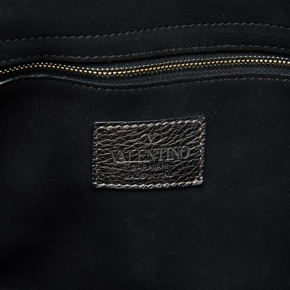 Valentino Garavani Metallic Grained Calfskin My Rockstud Soft Tote Sasso 8 of 14