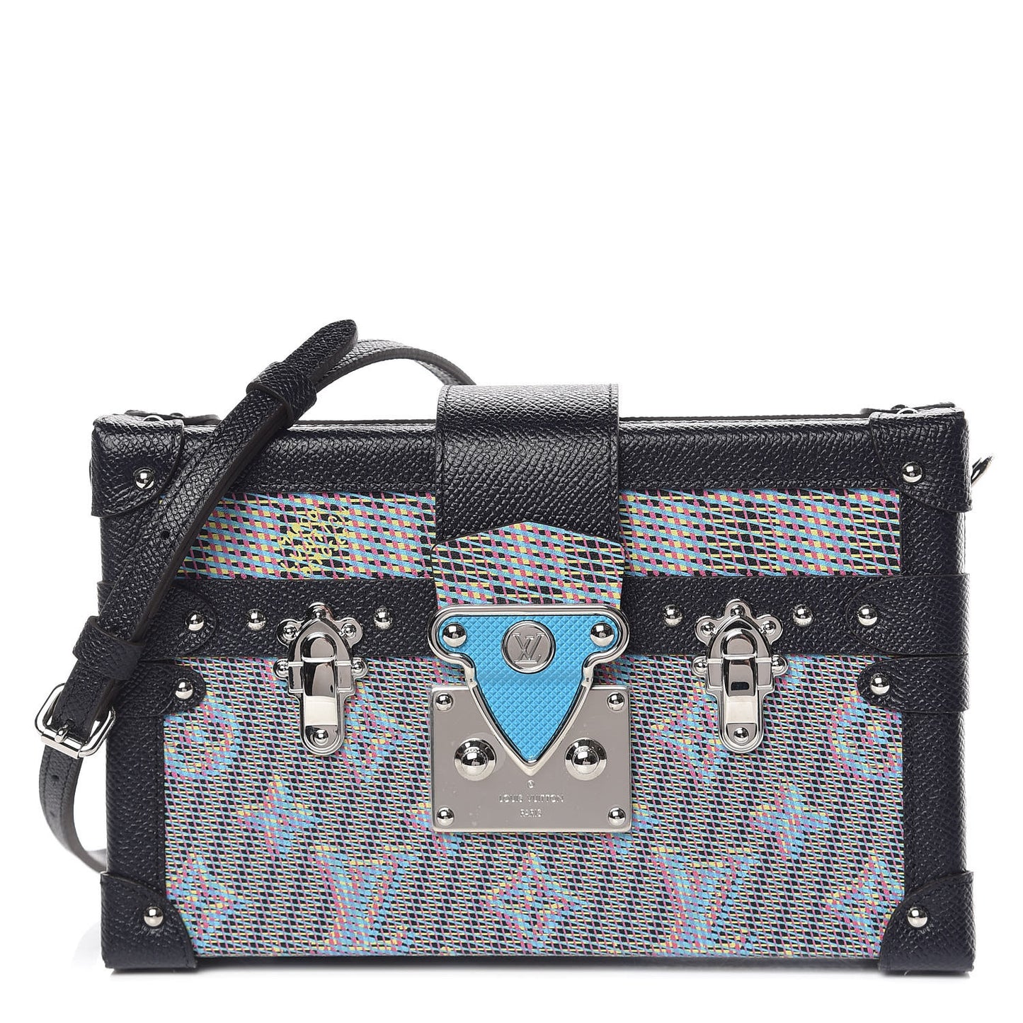 Calfskin Monogram LV Pop Petite Malle Blue