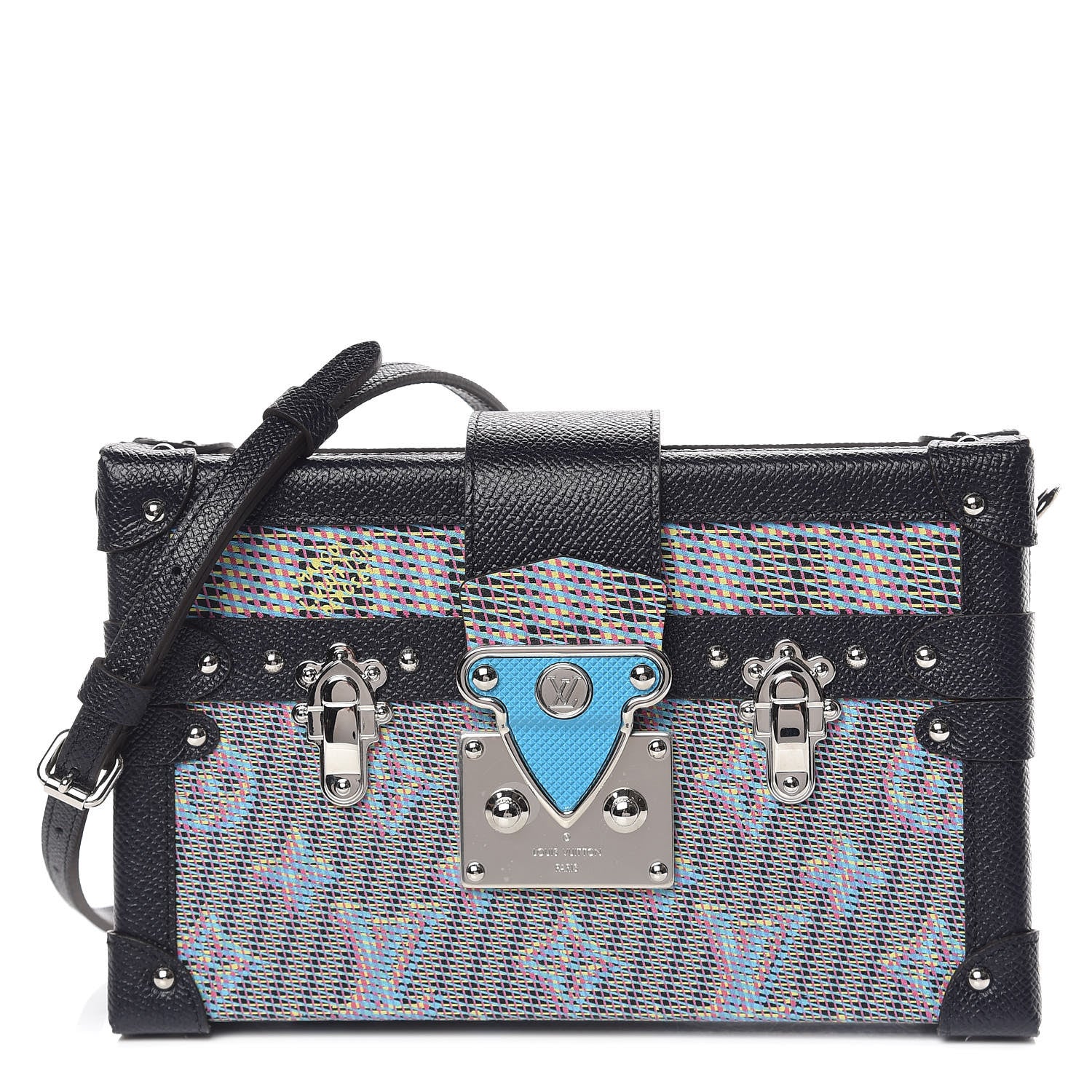 Louis Vuitton Calfskin Monogram LV Pop Petite Malle Blue 1 of 9