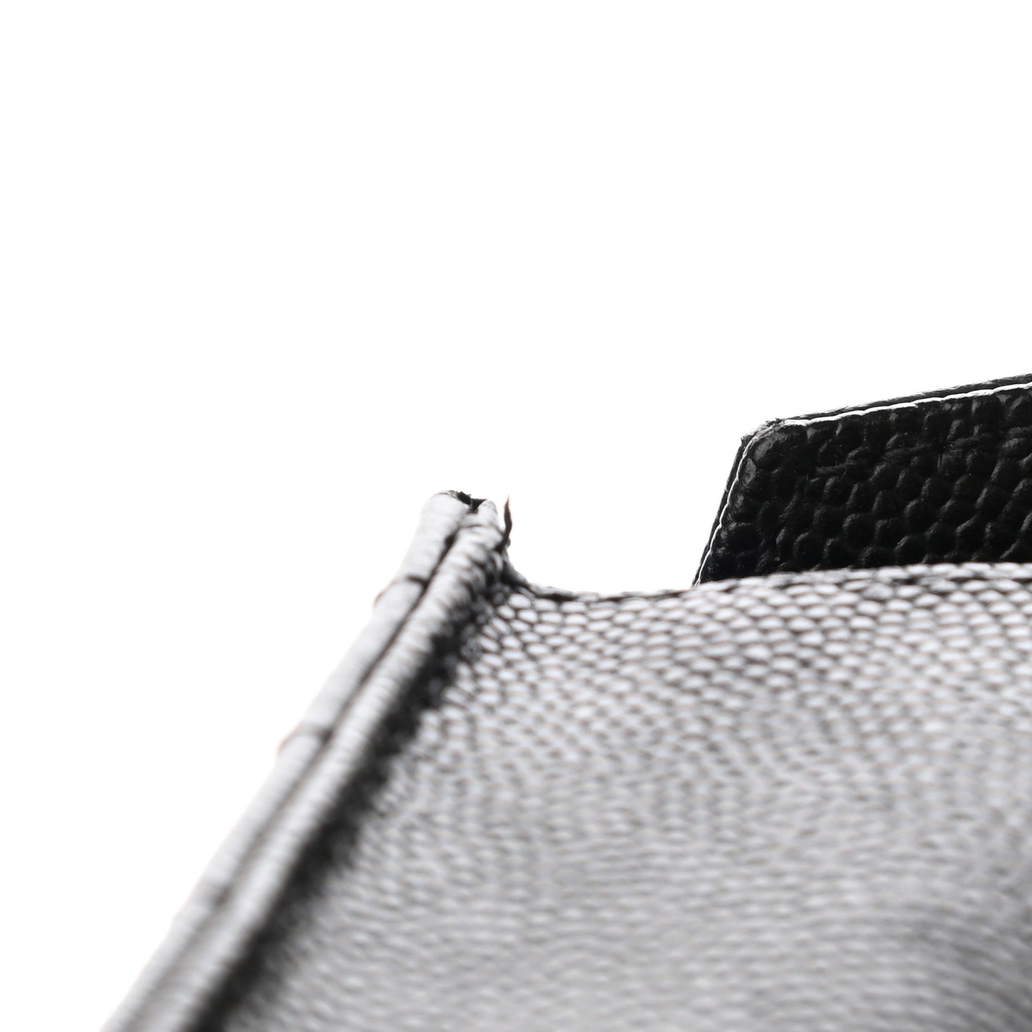 Grain De Poudre Matelasse Chevron Monogram Envelope Clutch Black