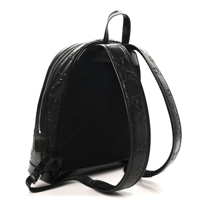 Gucci Calfskin GG Tennis Embossed Backpack Black 3 of 10