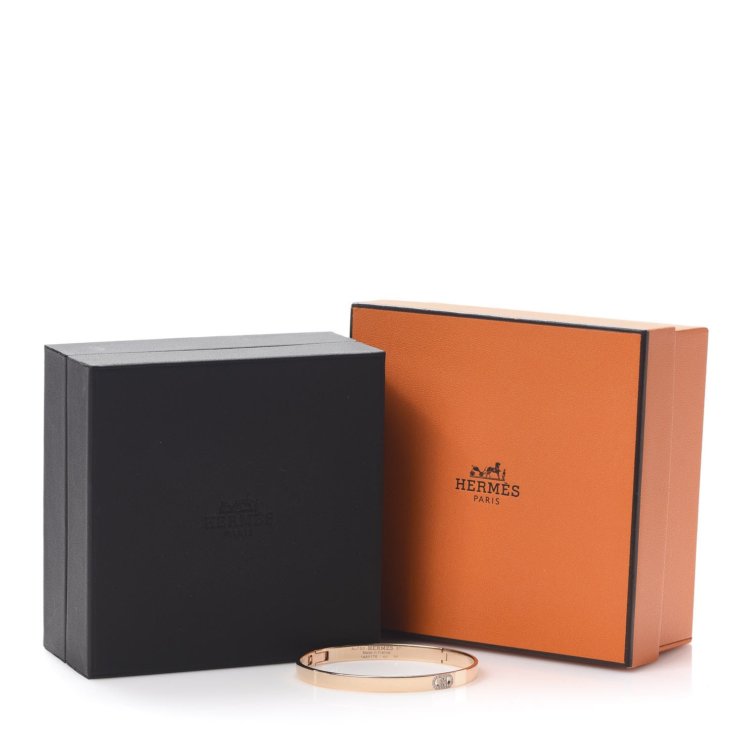 Hermes 18K Rose Gold Diamond PM H D'Ancre Bracelet ST 6 of 6