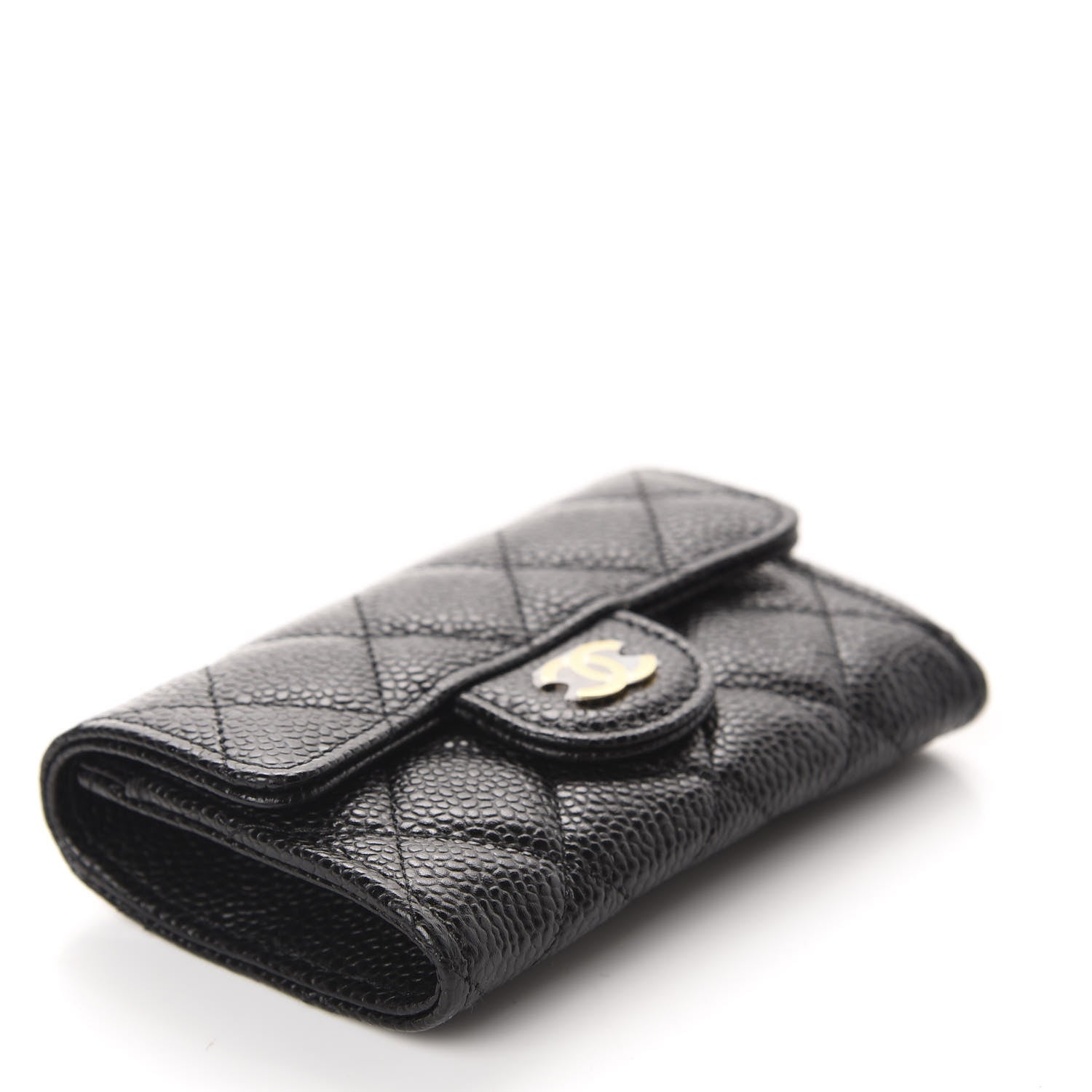 Chanel Caviar Quilted Flap Card Holder Black 4 of 9
