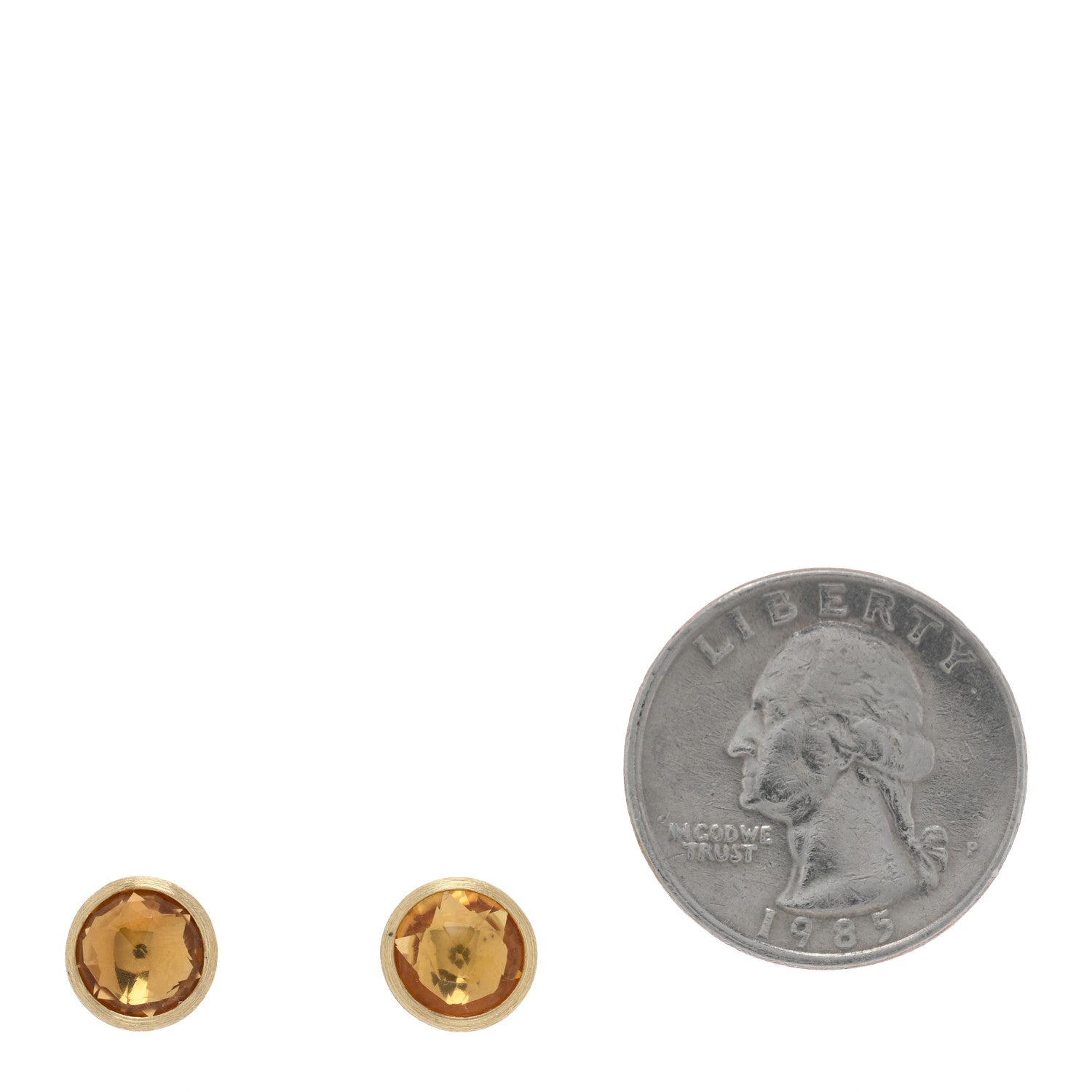 Marco Bicego 18K Yellow Gold Citrine Jaipur Color Stud Earrings 2 of 4