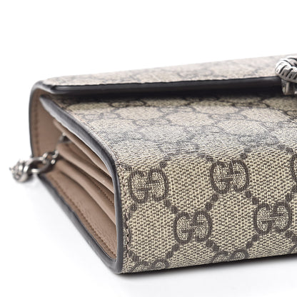 Gucci GG Supreme Monogram Mini Dionysus Chain Wallet Beige Taupe 8 of 11
