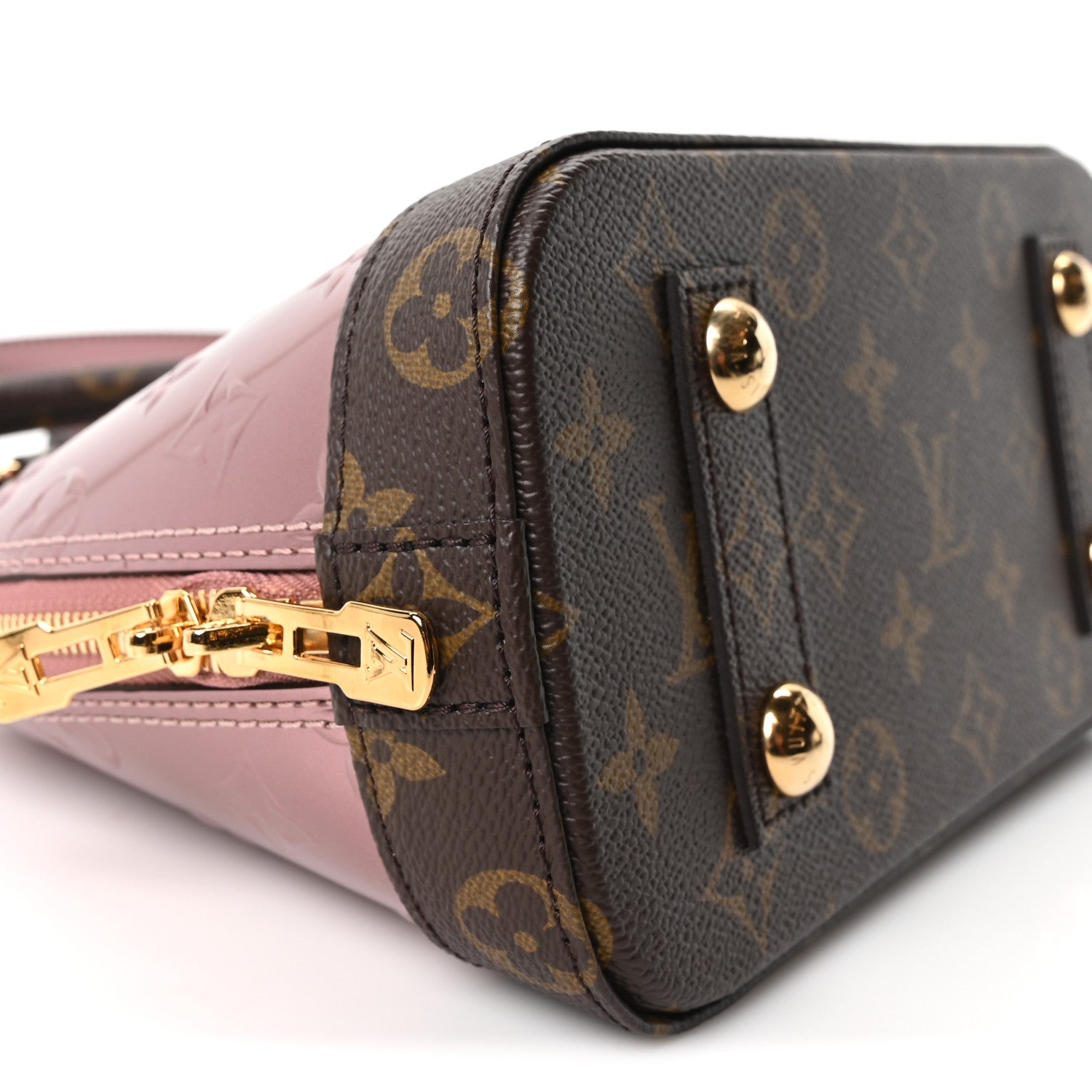 Louis Vuitton Vernis Monogram Alma BB Rose Pale Metallise 8 of 9