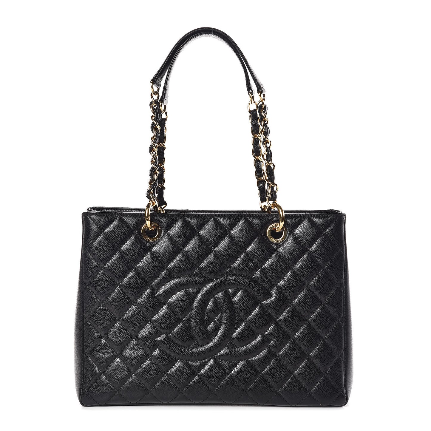 Caviar Quilted Grand Shopping Tote GST Black