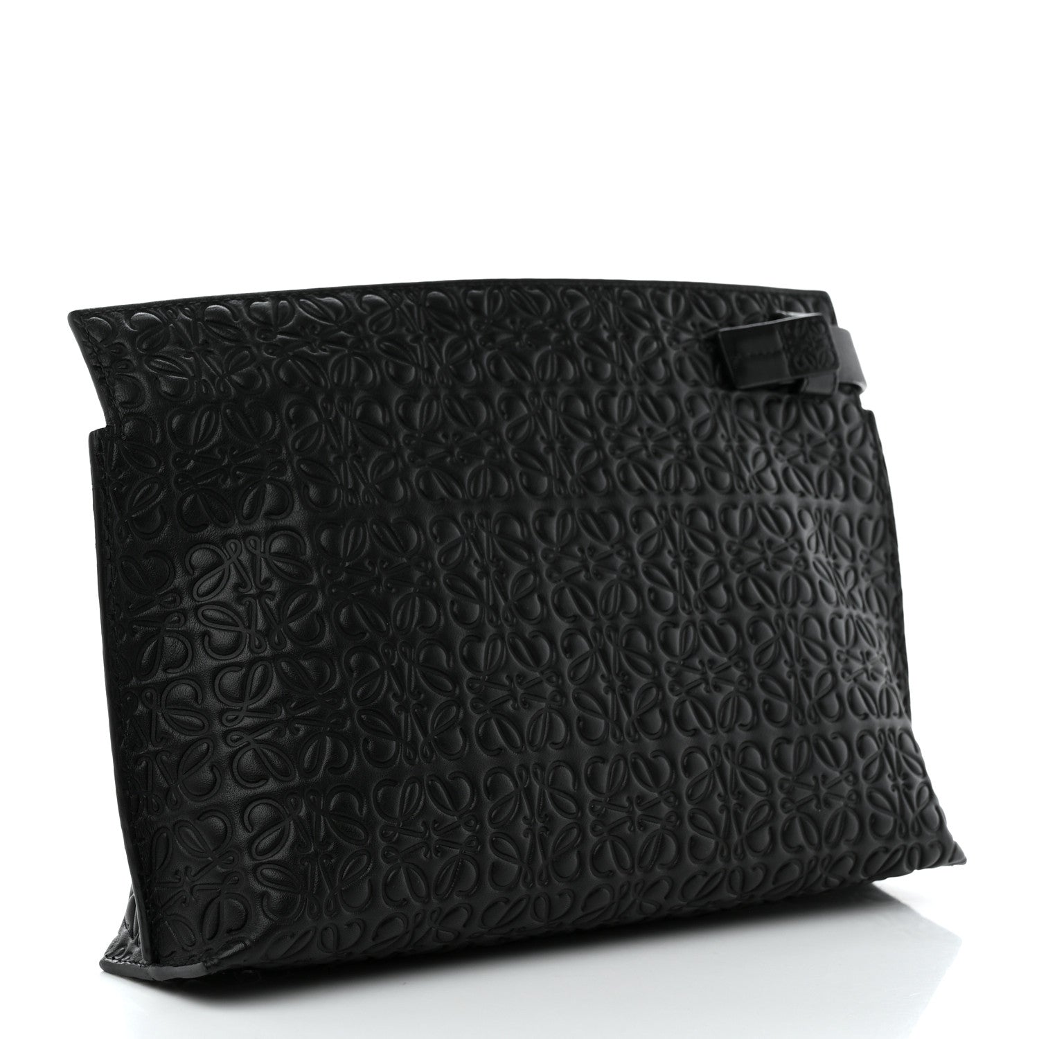 Loewe Calfskin Embossed Medium Repeat T Pouch Black 3 of 6