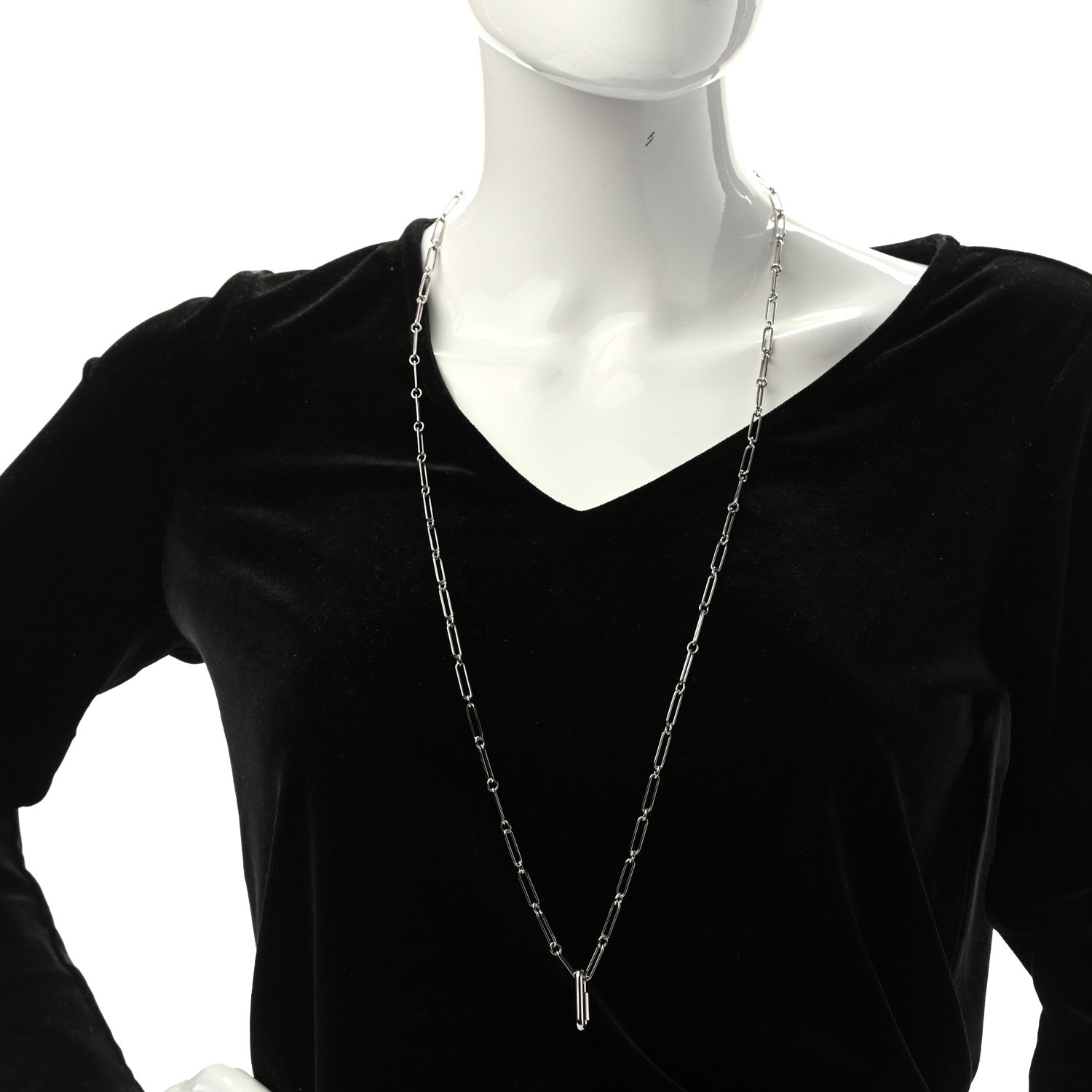 Hermes Palladium Curiosite Long Necklace 2 of 7