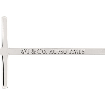 Tiffany 18K White Gold Metro Cross Pendant Necklace 4 of 4