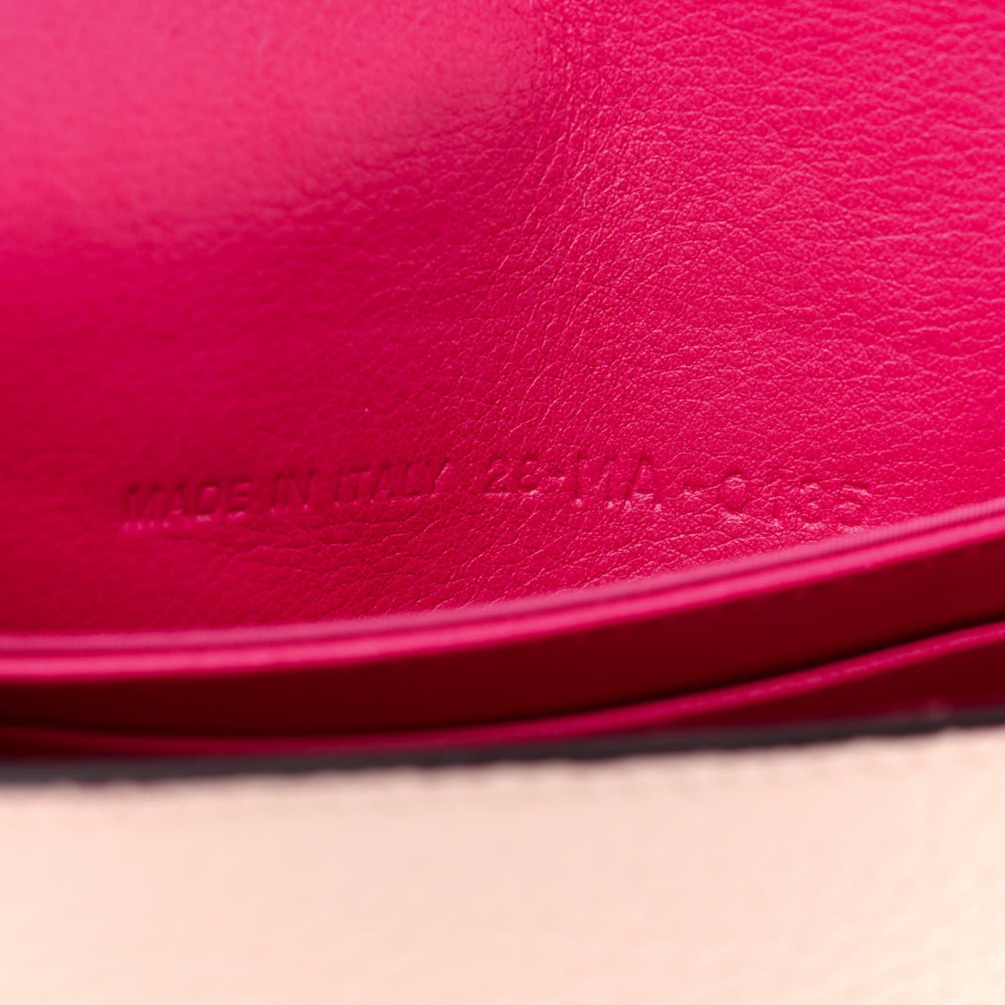 CHRISTIAN DIOR Bullcalf Diorissimo Promenade Envelope Pouch Fuchsia Rose Poudre