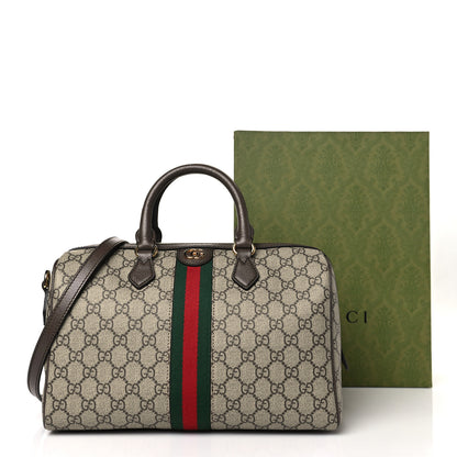 Gucci GG Supreme Monogram Web Medium Ophidia Top Handle Bag Beige Ebony 10 of 10