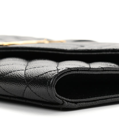 Saint Laurent Grain De Poudre Textured Mixed Matelasse Triquilt Monogram Clutch Black 9 of 10