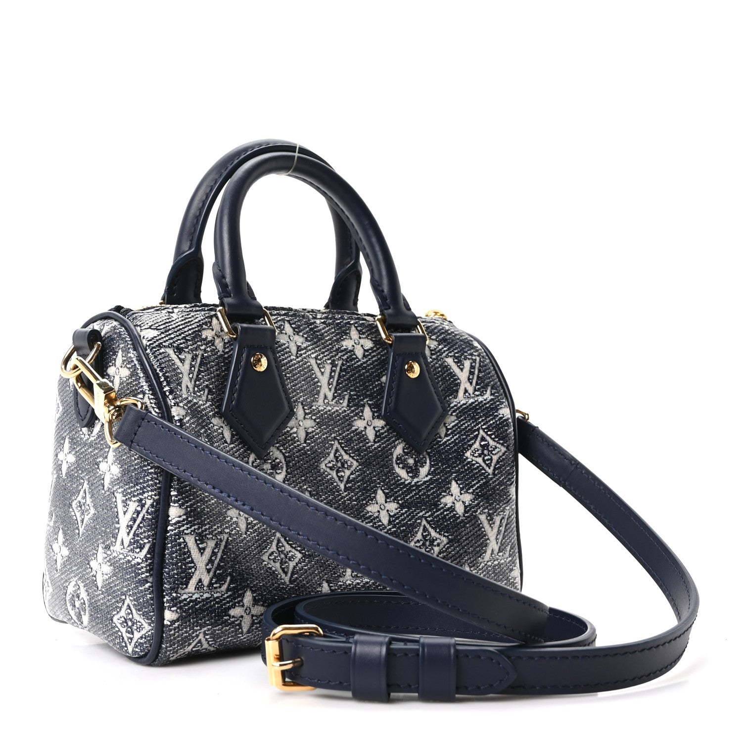 Louis Vuitton Monoglam Speedy Bandouliere 20 Blue 2 of 8