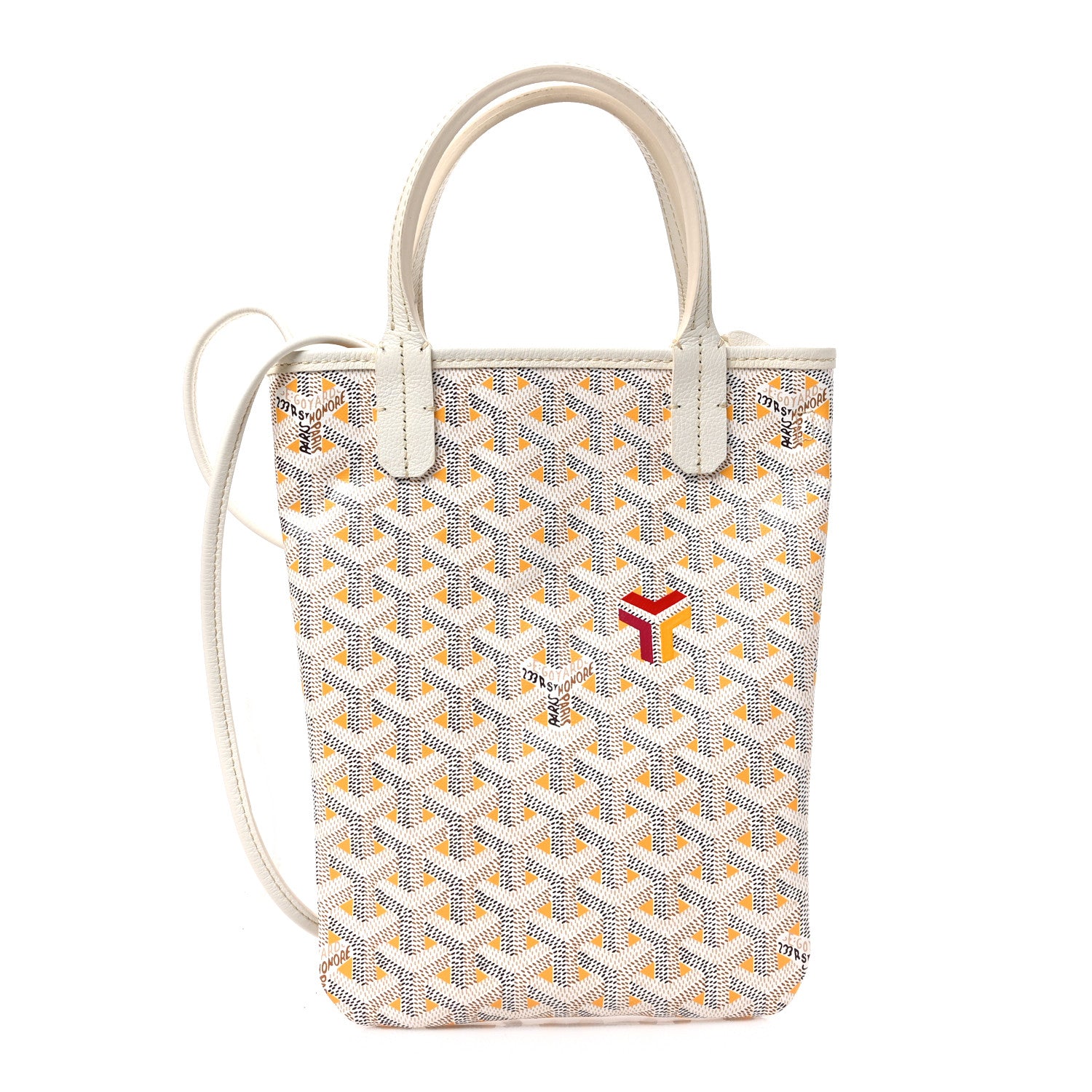 Goyard Goyardine Poitiers Claire Voie Tote White Yellow 1 of 8