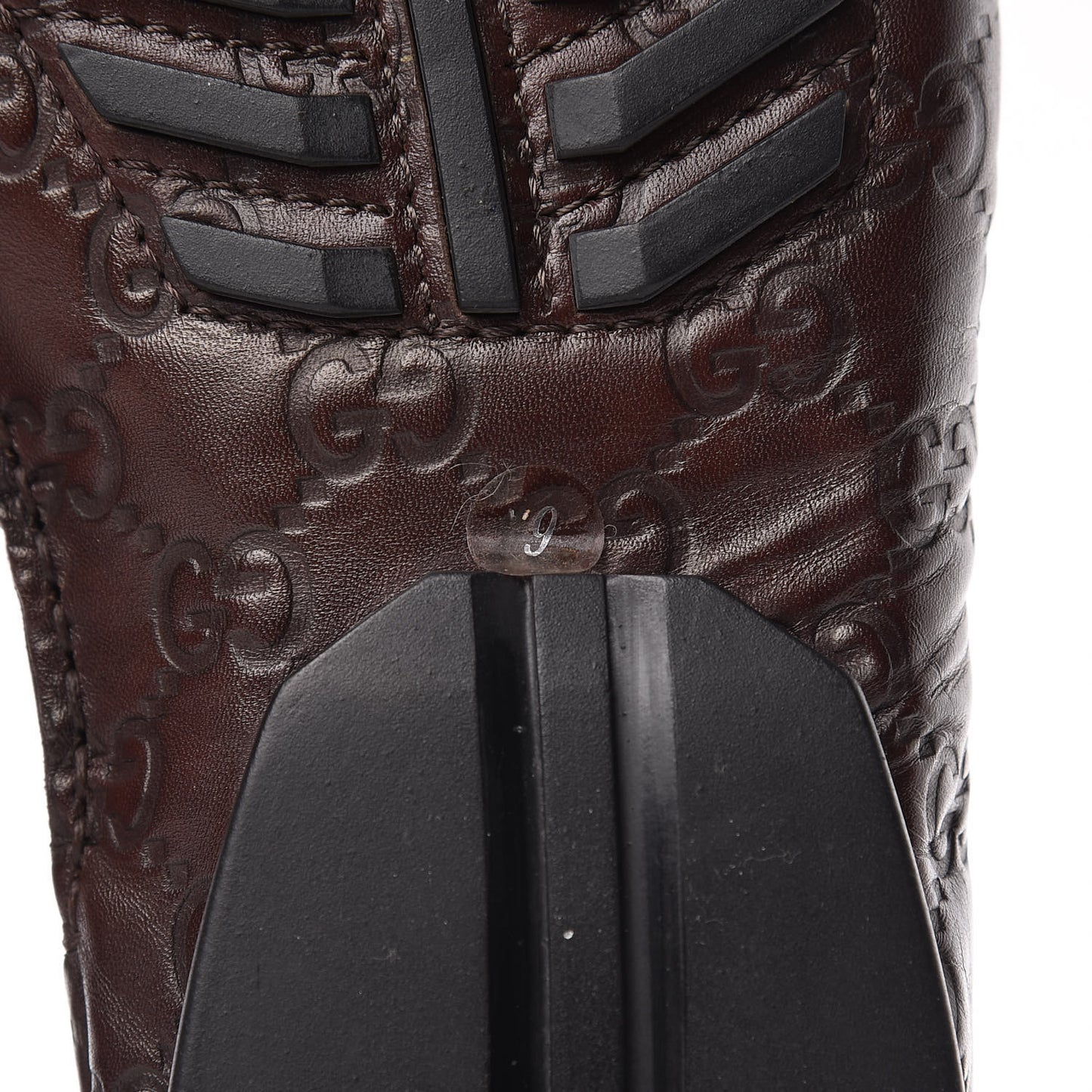 Guccissima Mens Penny Driver Loafers 9 Chocolate