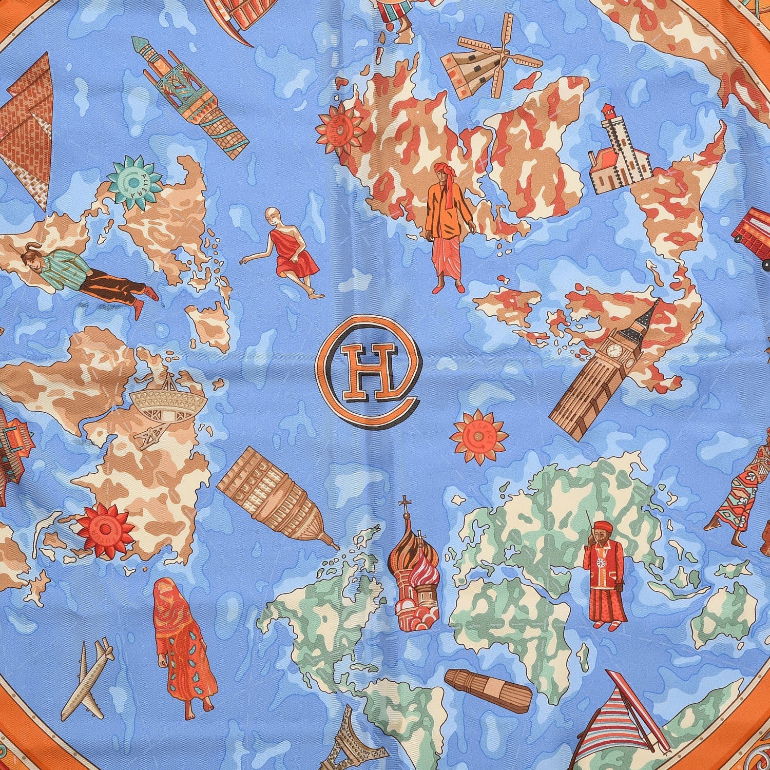 Hermes Silk Printed Scarf 90 4 of 7