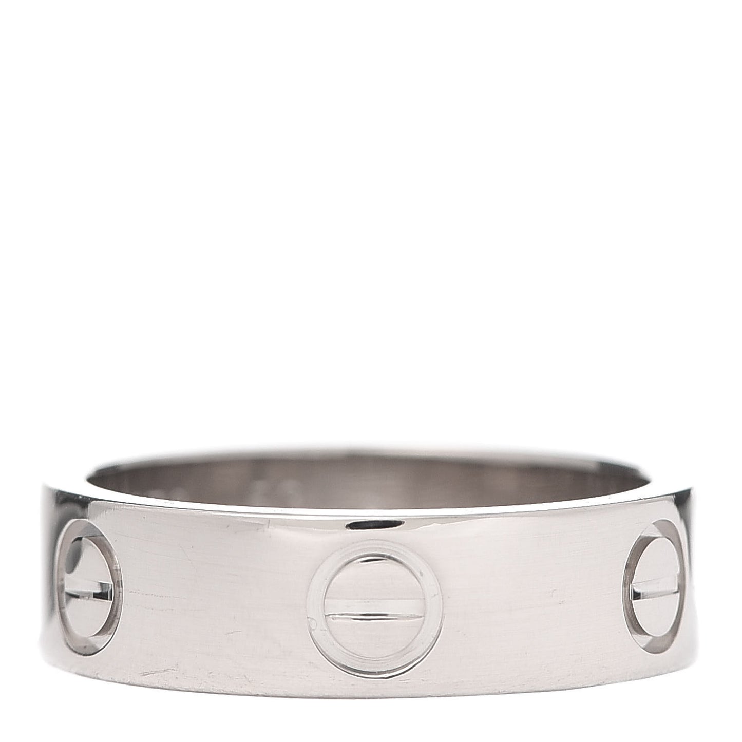 18K White Gold 5.5mm LOVE Ring 53 6.25