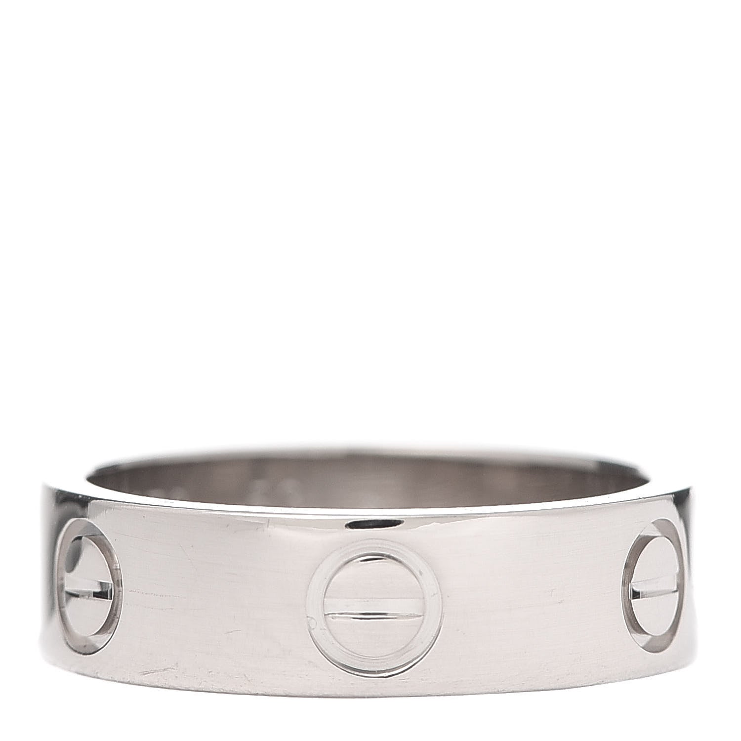 Cartier 18K White Gold 5.5mm LOVE Ring 53 6.25 1 of 4