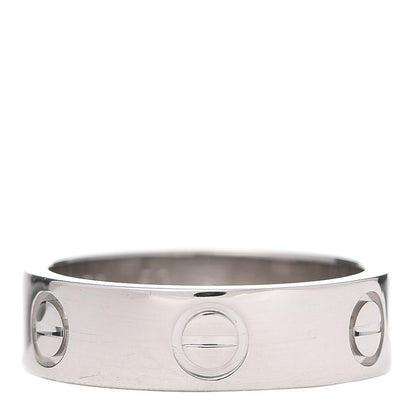 Cartier 18K White Gold 5.5mm LOVE Ring 53 6.25 1 of 4