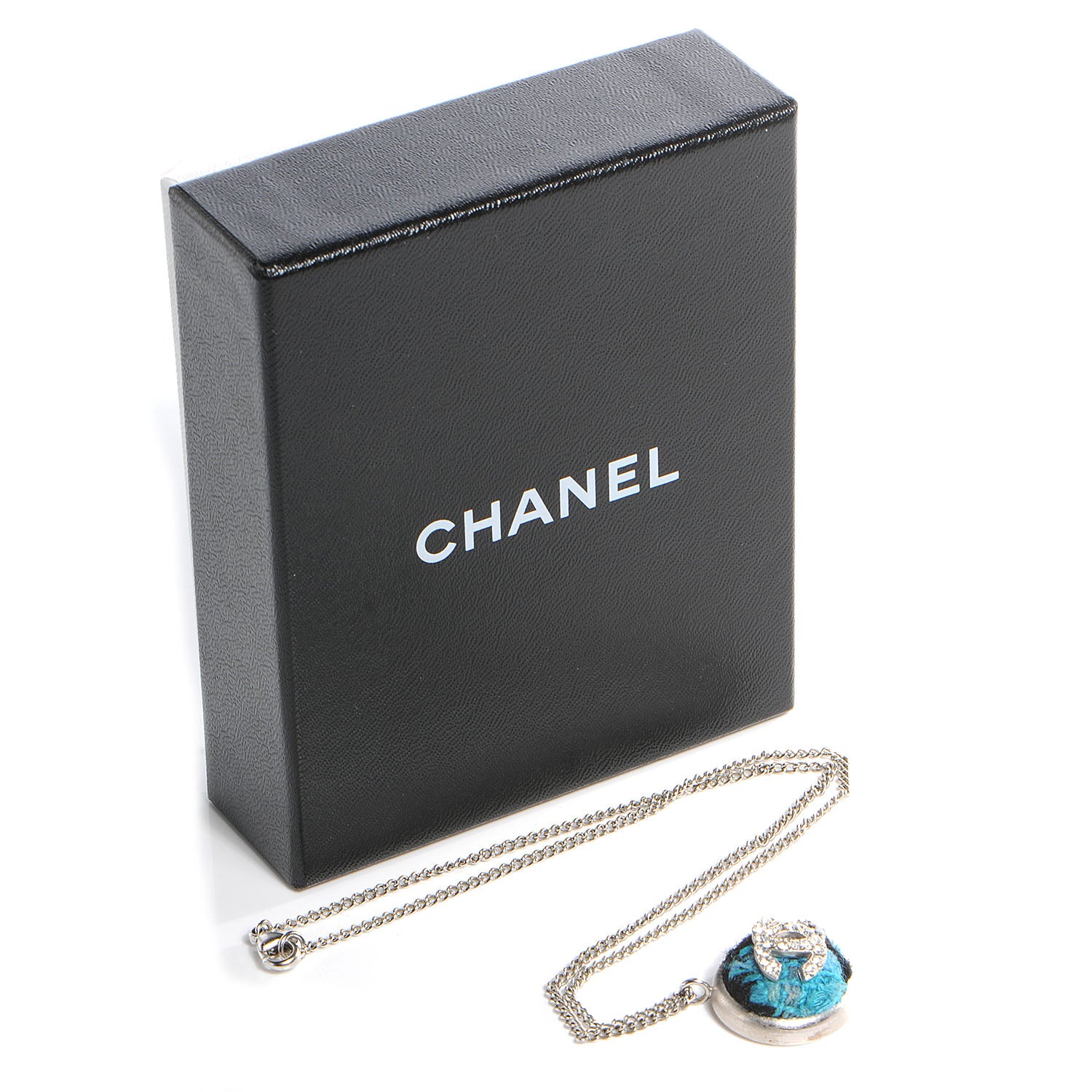 Chanel Crystal CC Tweed Necklace 5 of 5