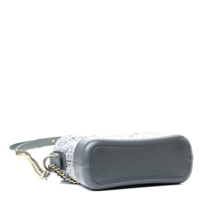 Chanel Tweed Calfskin Quilted Small Gabrielle Hobo Grey 3 of 5