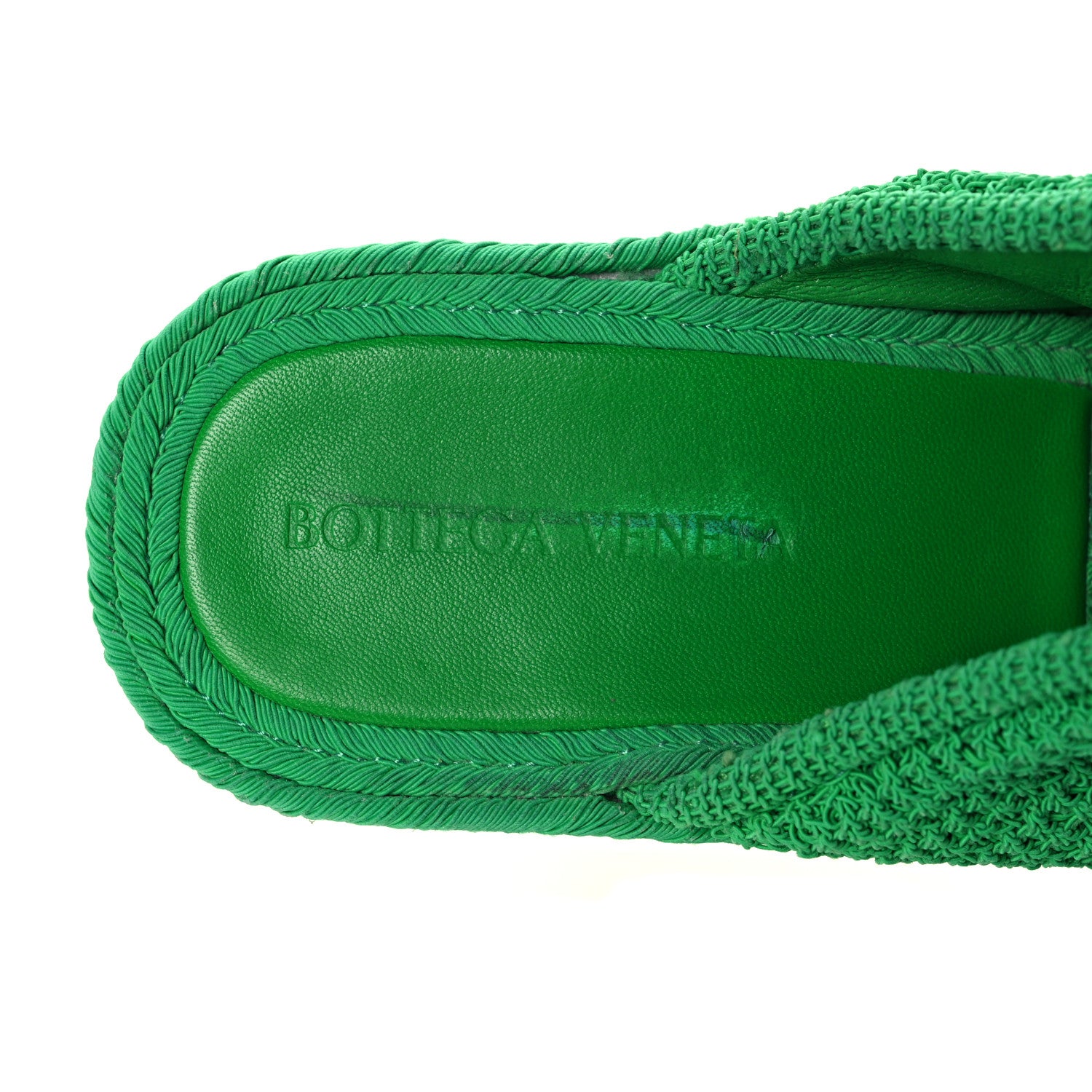 Bottega Veneta Knit Fabric Slide Platform 115 Wedge Sandals 36.5 Grass 8 of 11