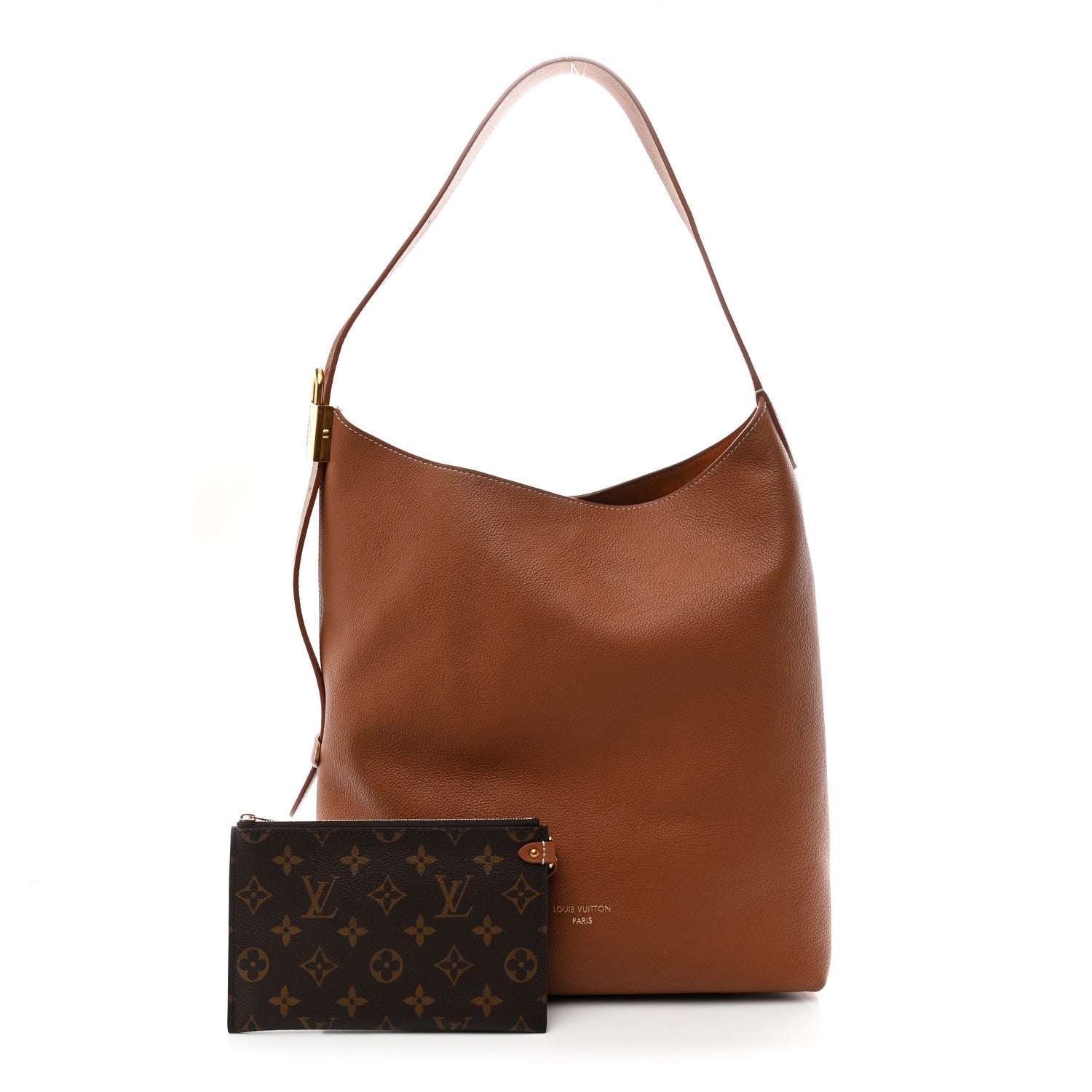 Louis Vuitton Grained Calfskin Low Key Hobo MM Cognac 3 of 10