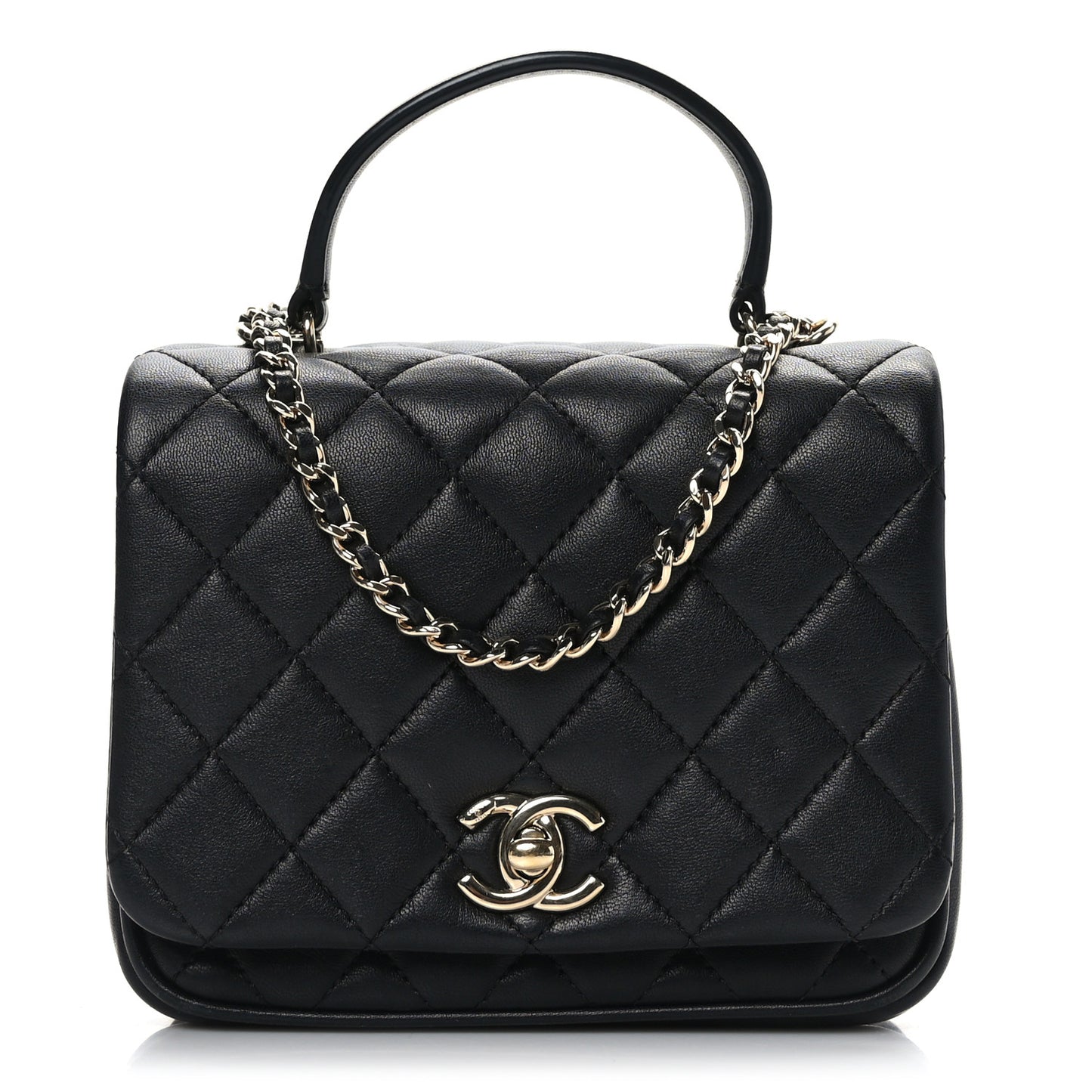 Lambskin Quilted Mini Citizen Chic Flap Black