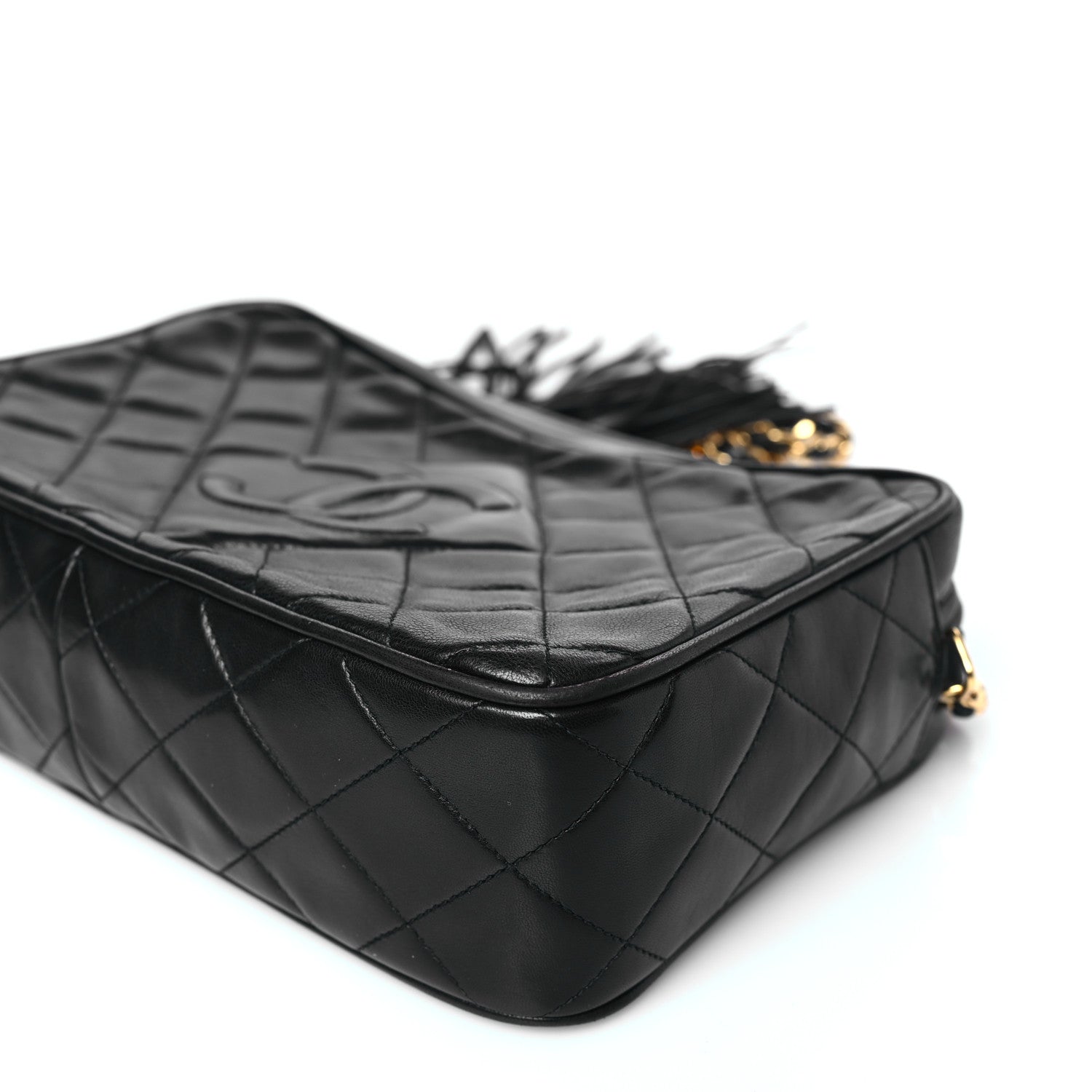 Chanel Lambskin Quilted Tassel Camera Case Black 9 of 10