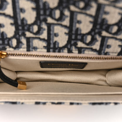 Christian Dior Oblique Small DiorAddict Flap Bag Navy Blue 5 of 10