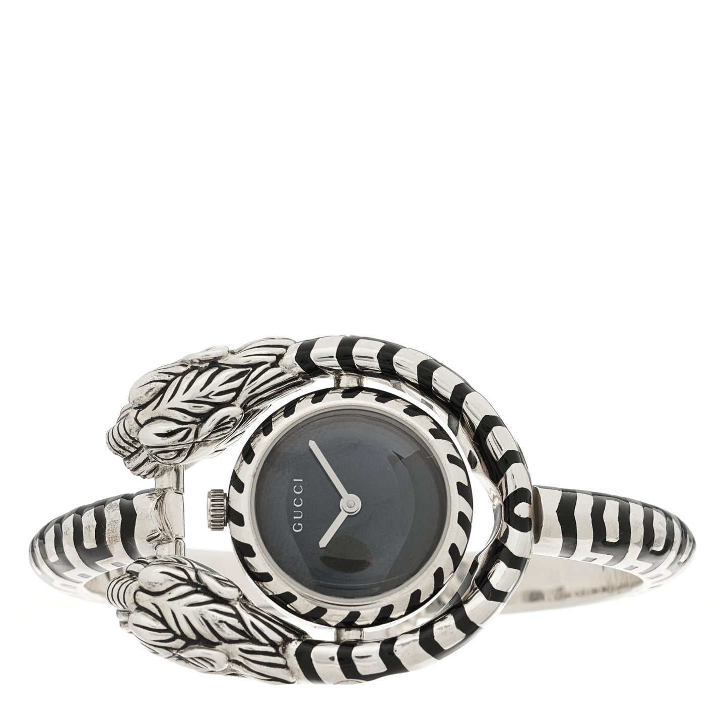 Sterling Silver Black Mother of Pearl 23mm Dionysus Quartz Watch