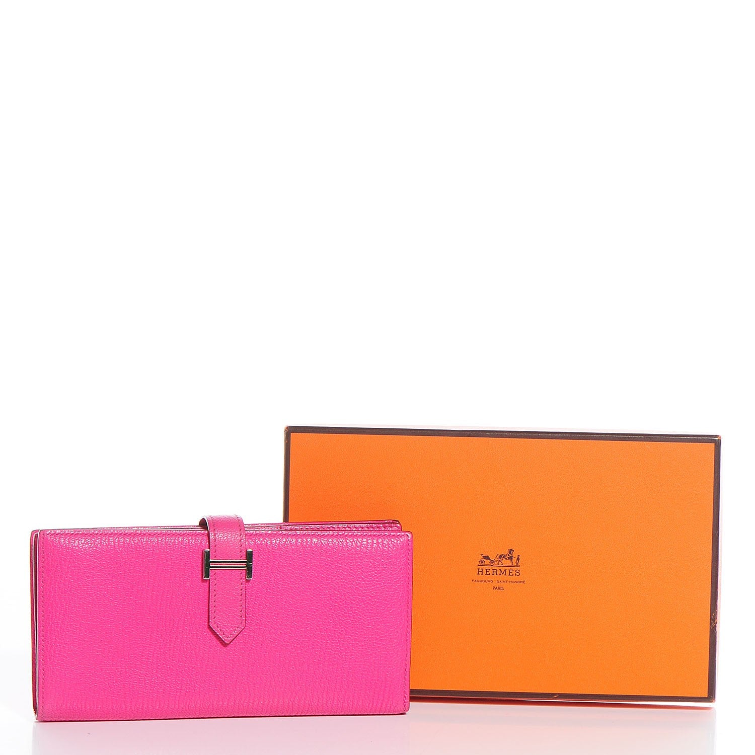 Hermes Chevre Mysore Bearn Gusset Wallet Rose Tyrien 8 of 8