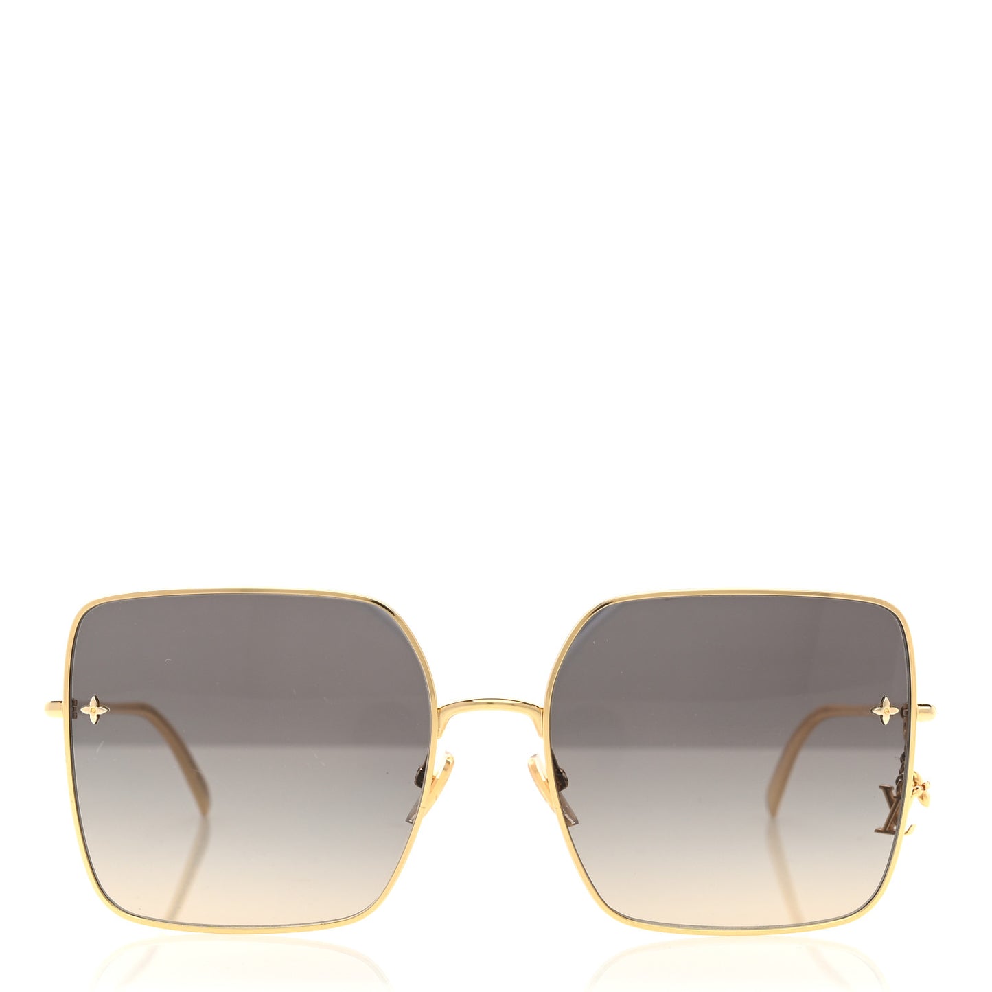 Metal LV Square Charm Sunglasses Z1718U Black