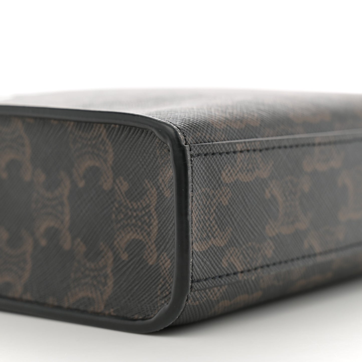 Triomphe Canvas Calfskin Mini Vertical Cabas Tan