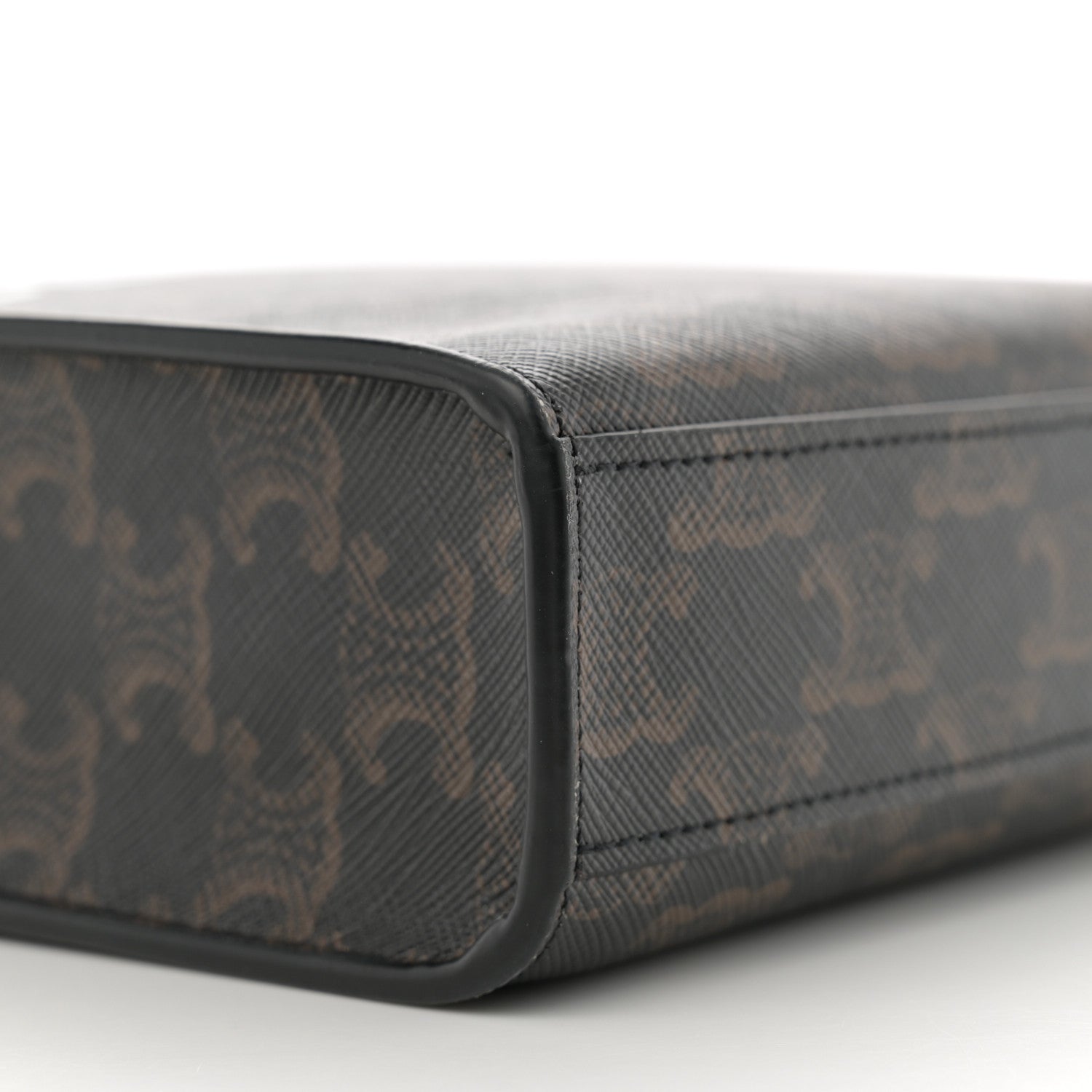 Celine Triomphe Canvas Calfskin Mini Vertical Cabas Tan 9 of 11