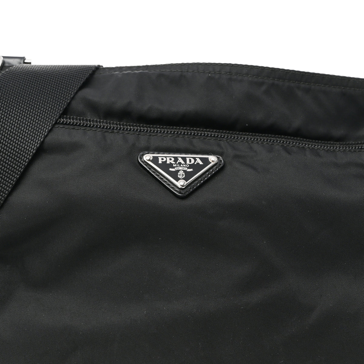 Prada Nylon Vela Flat Messenger Bag Black 8 of 10