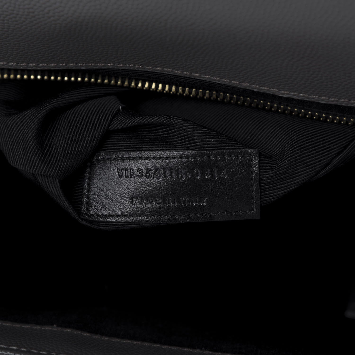 Saint Laurent Grain De Poudre Matelasse Chevron Large Monogram Satchel Earth 9 of 9