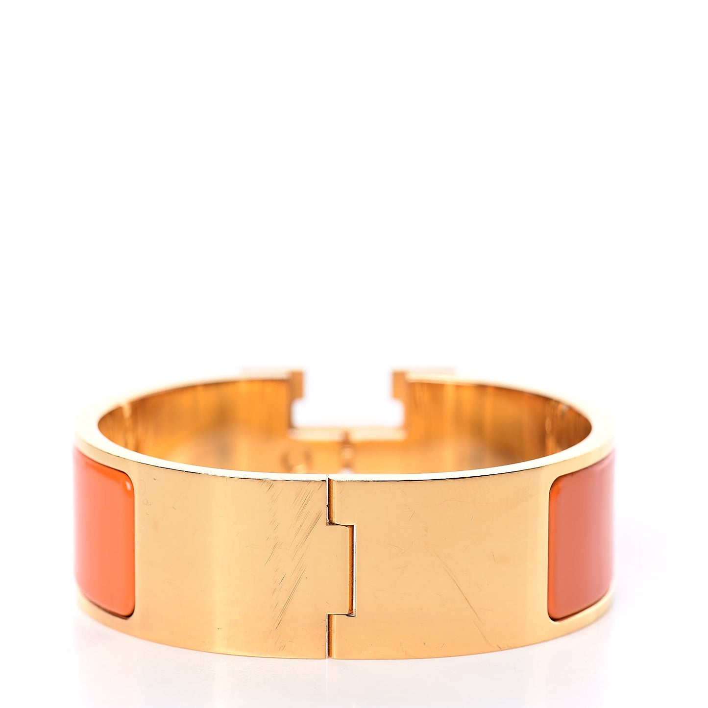 Enamel Wide Clic Clac H Bracelet PM Orange