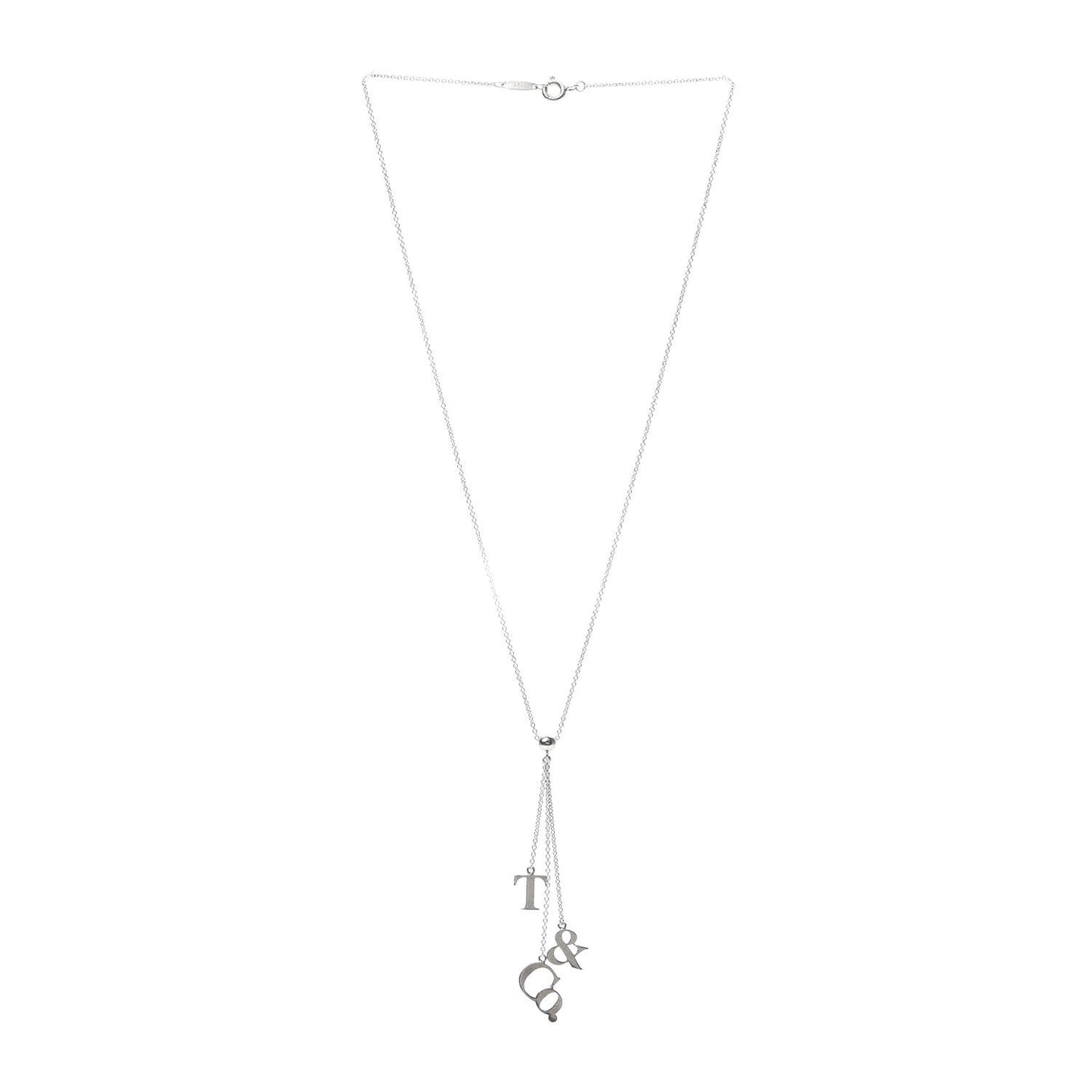 Sterling Silver Letters Lariat Necklace