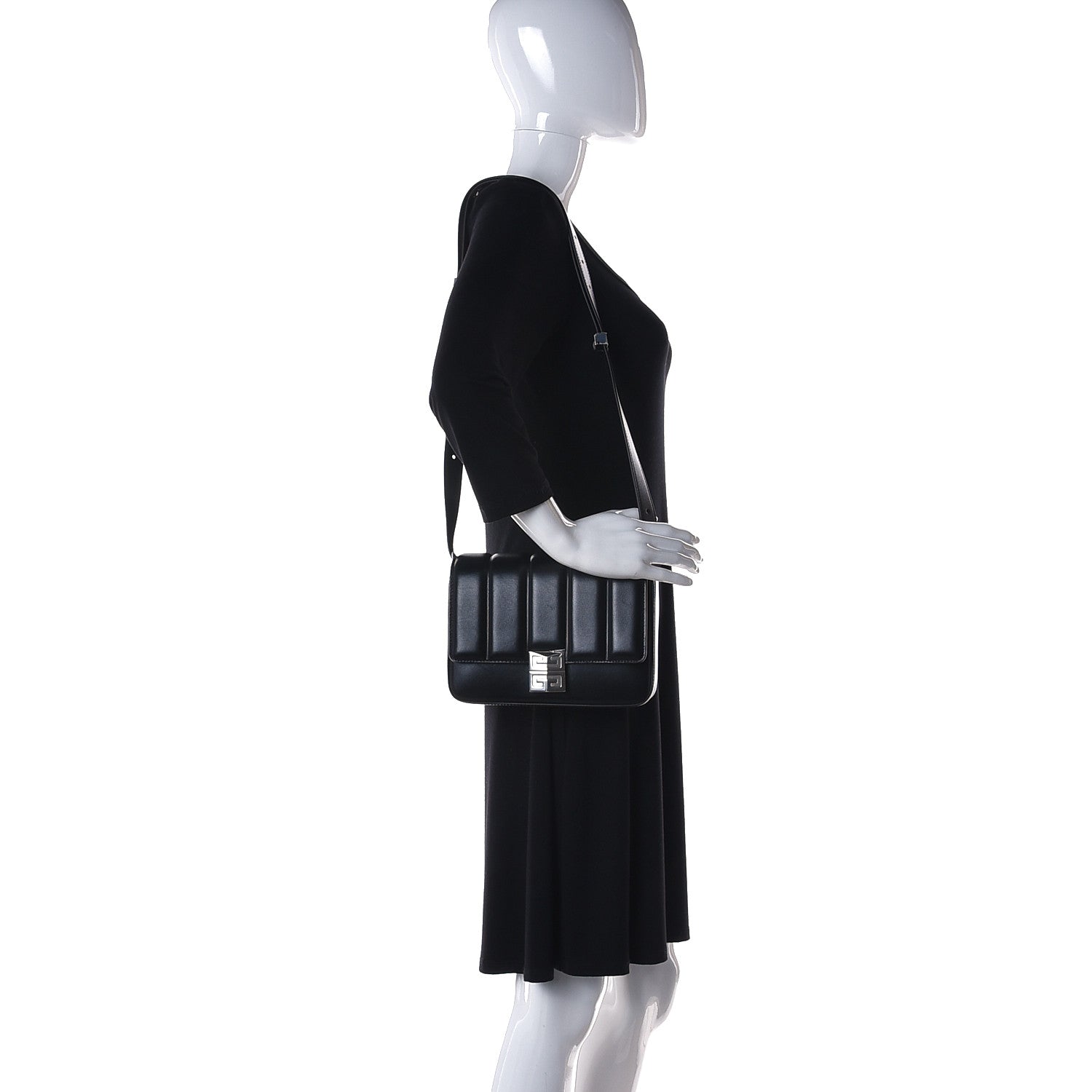 Givenchy Lambskin 4G Medium Padded Crossbody Bag Black 2 of 10