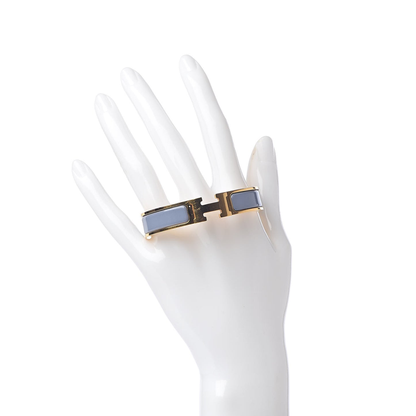 Enamel Narrow Clic Clac H Bracelet PM Bleu Lin