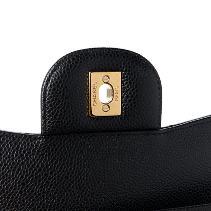 Chanel Caviar Quilted Jumbo Double Flap Black 7 of 12