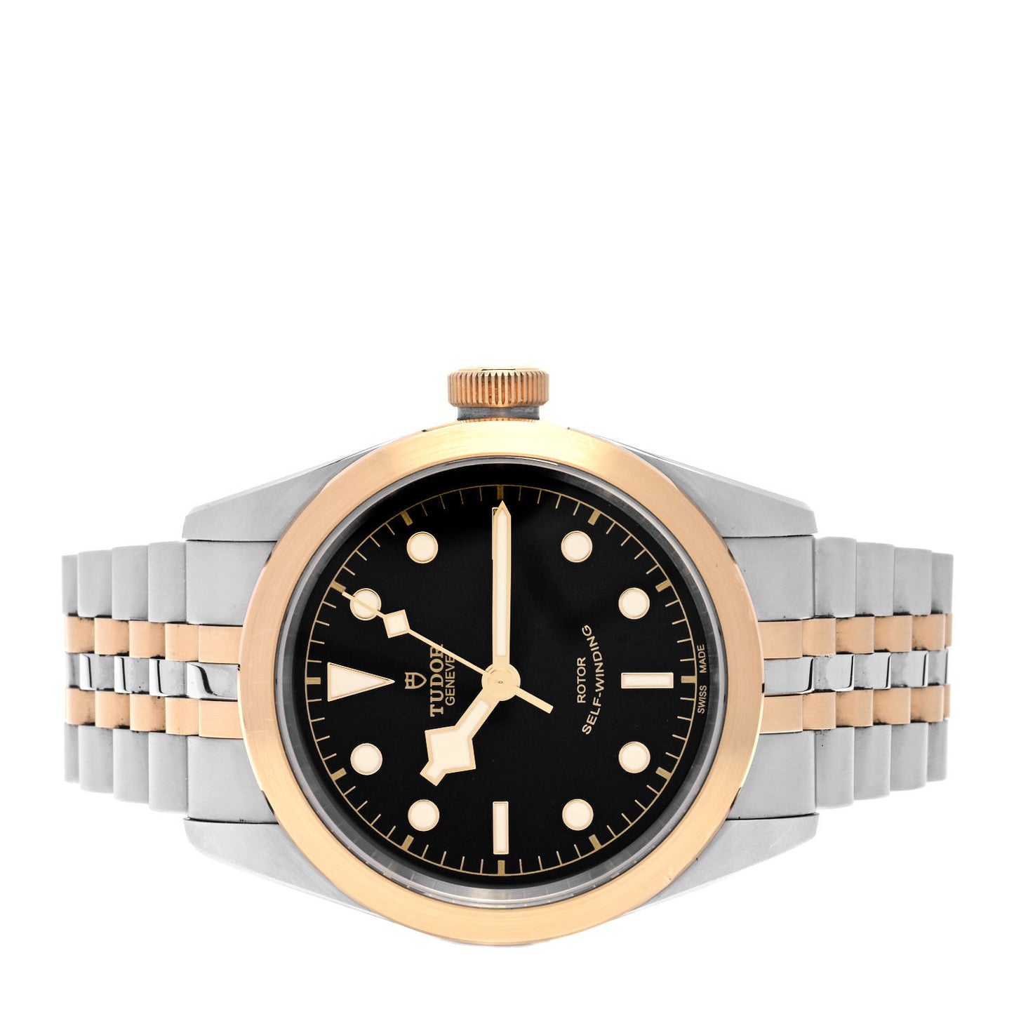 Stainless Steel 18K Yellow Gold 41mm Black Bay Automatic Watch Black 79543