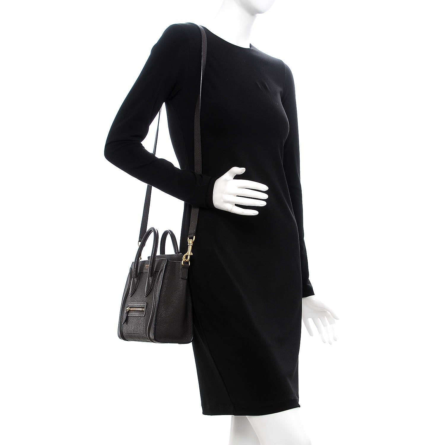 Celine Goatskin Nano Luggage Dark Taupe 2 of 10