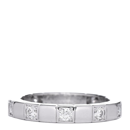 Cartier 18K White Gold Diamond Lanieres Half Eternity Band Ring 49 5 1 of 5